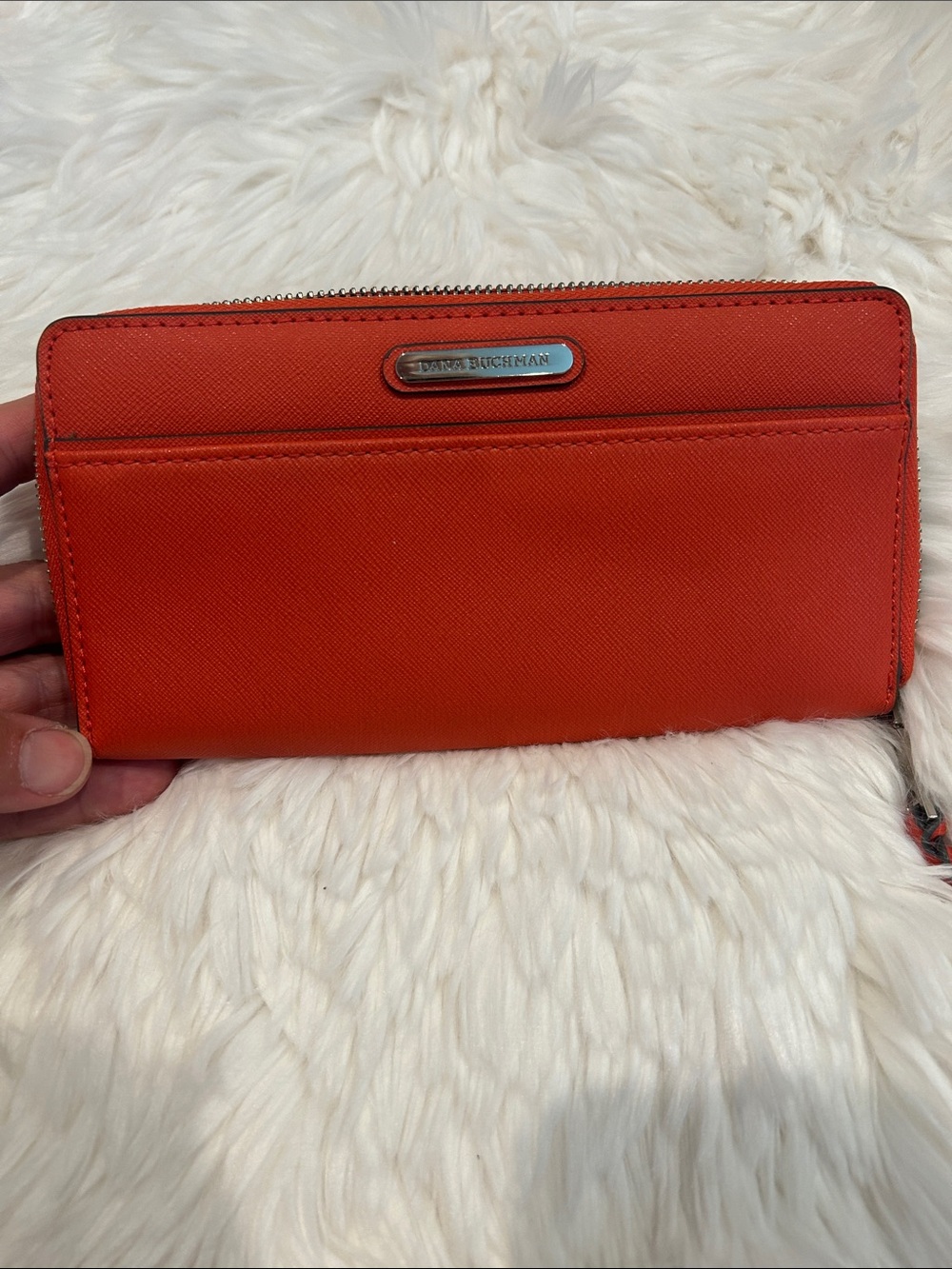 Dana Buchman Bright Orange Zip-Around Wallet